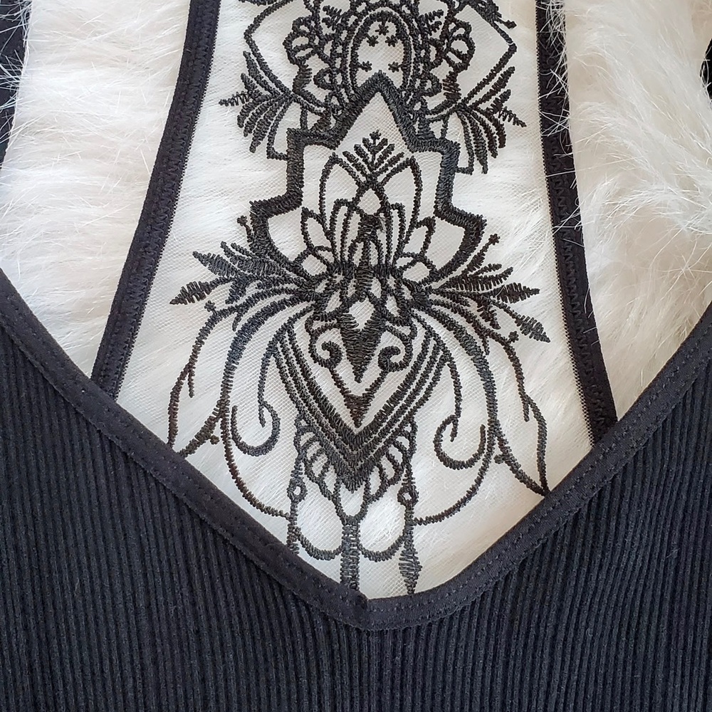 🔥BESTSELLER🔥Black tattoo mesh bralette - Picture 9 of 15